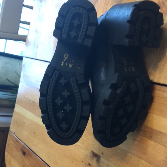 Boots with chunky heel size 9m women’s black MIX no 6 brand - Picture 5 of 9